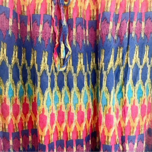 Windsor Multicolor Boho High Rise Slit Maxi Skirt Small - Picture 2 of 5